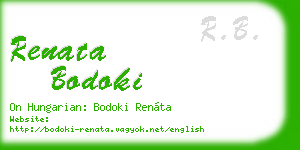 renata bodoki business card