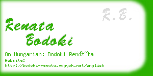 renata bodoki business card